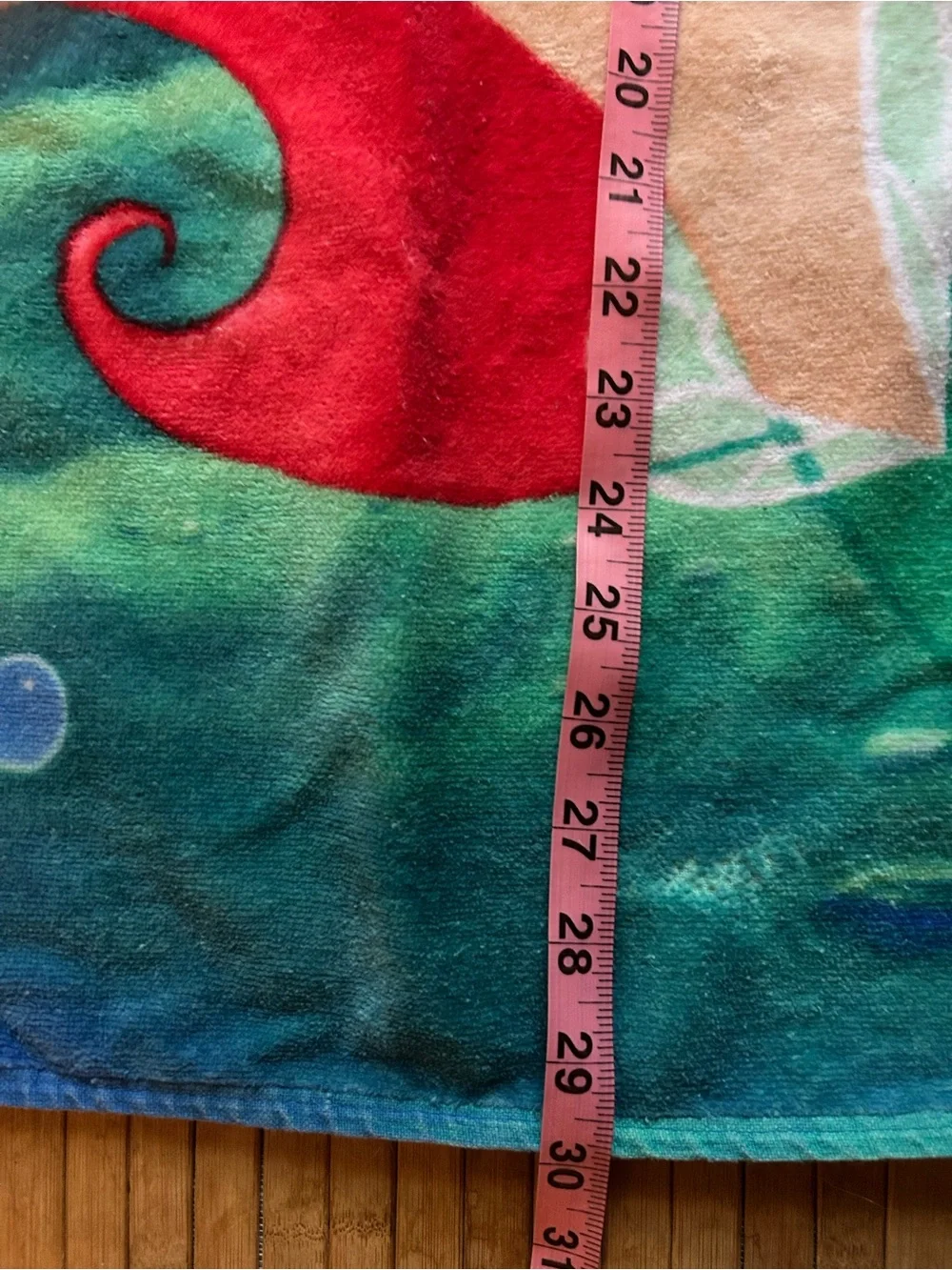 Disney Ariel and Flounder Summery 100% Cotton Bath Towel Great for the Pool